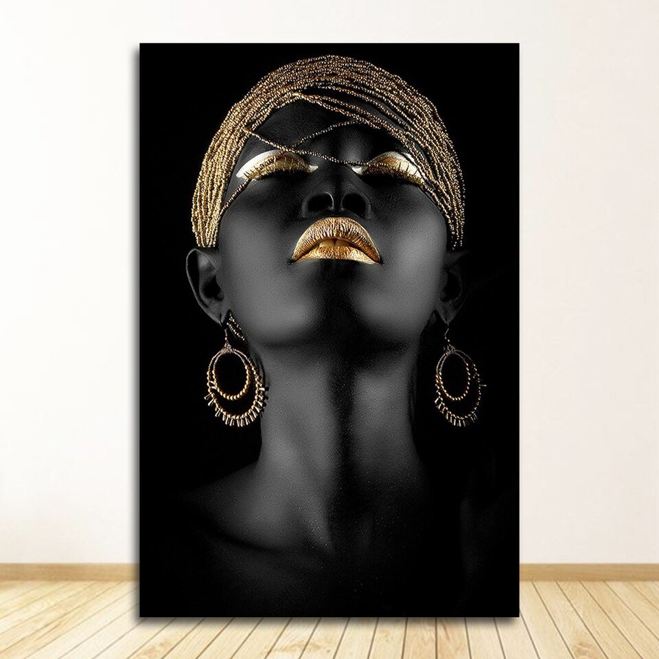 Black Woman Oil Painting | THEHUSTLEMANSTORE